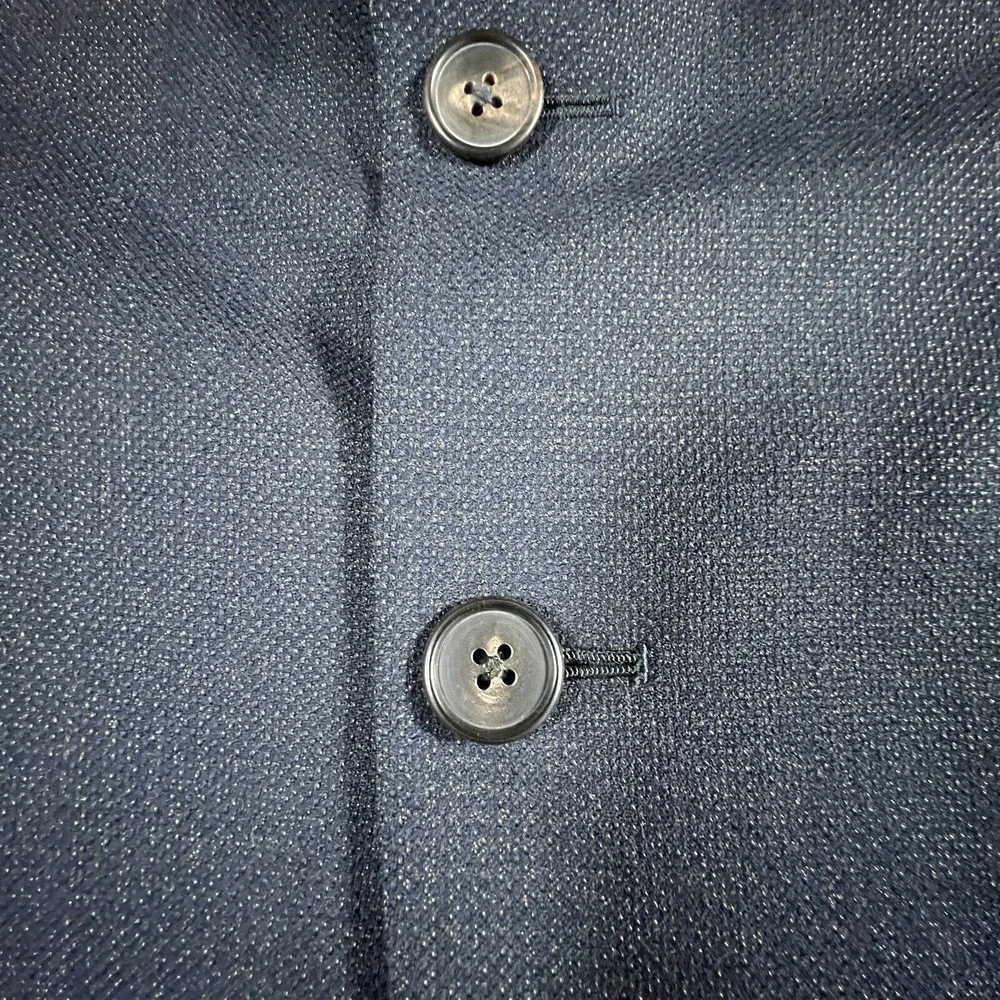 Belvest Sports Coat Mens 44 L Super 100s Worsted Wool Italy Navy Blue Blazer